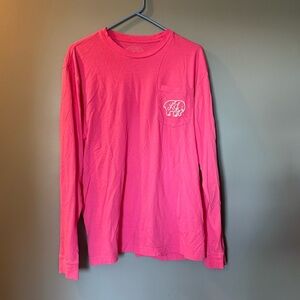 Ivory Ella Sweet Tee Laura James Collection Long Sleeve Hot Pink Women's Sz M